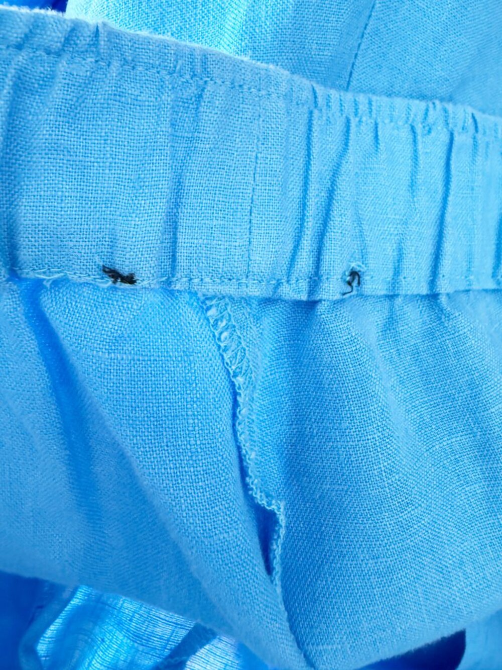 Eileen Fisher Organic Linen Lantern Barrel Leg Pant in Azure L - Picture 4 of 8